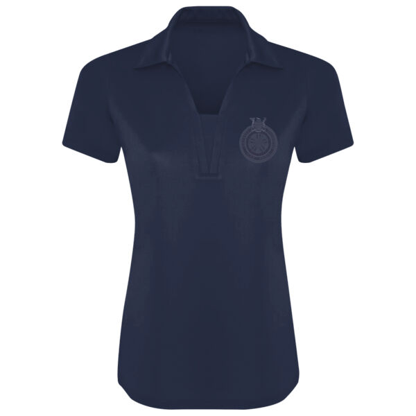 Coal Harbour Tonal Navy Ladies Sport Shirt Thumbnail