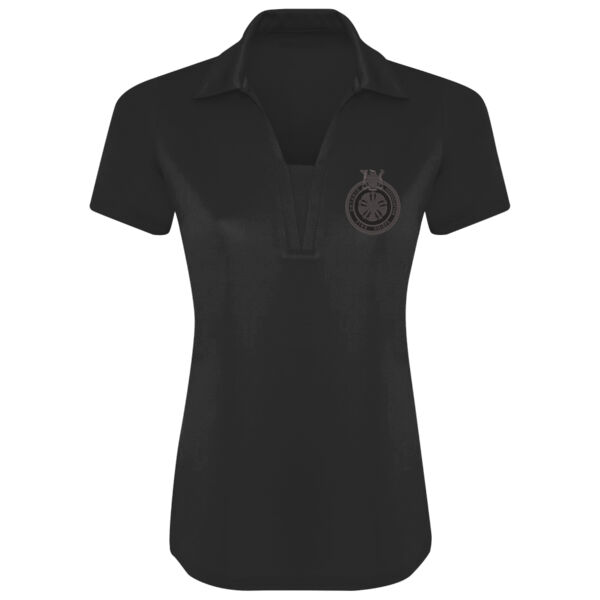 Coal Harbour Tonal Black Ladies Sport Shirt Thumbnail